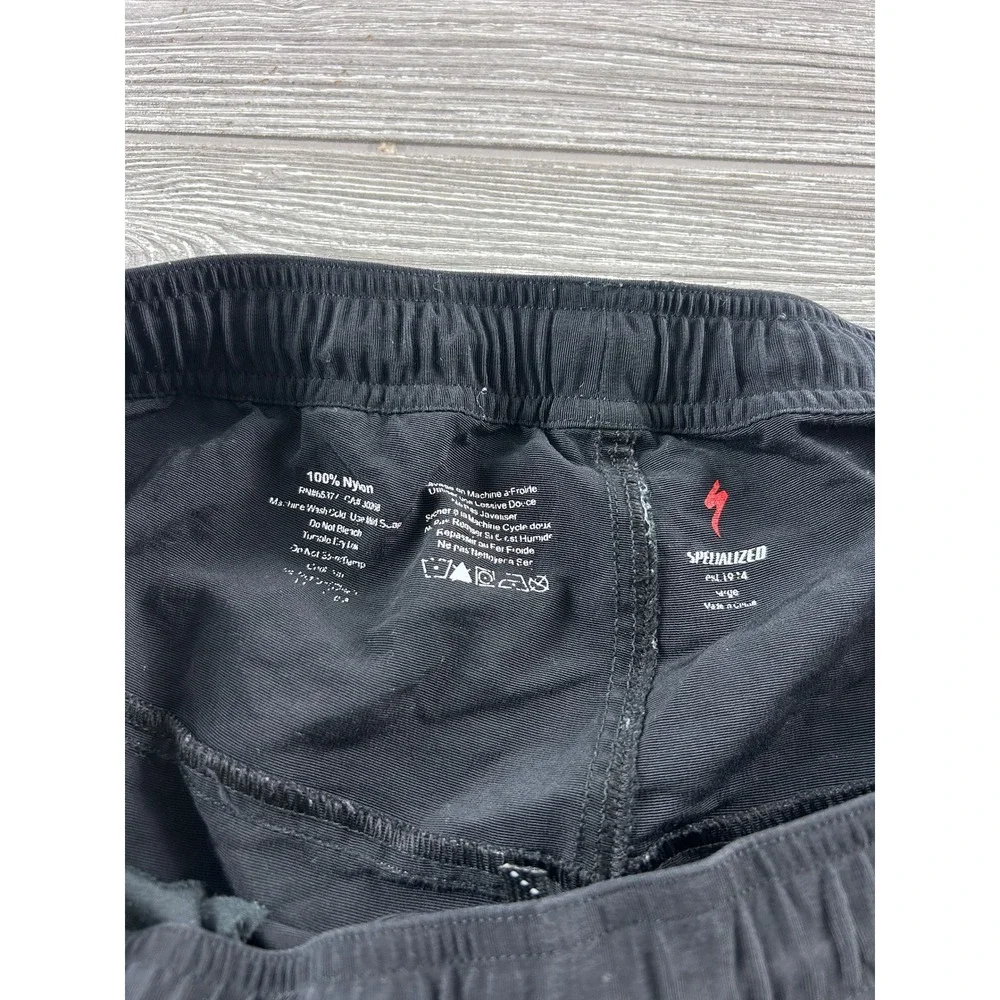 Specialized Mens Mountain Bike Shorts Black Grey Nylon Cycling MTB Size Large